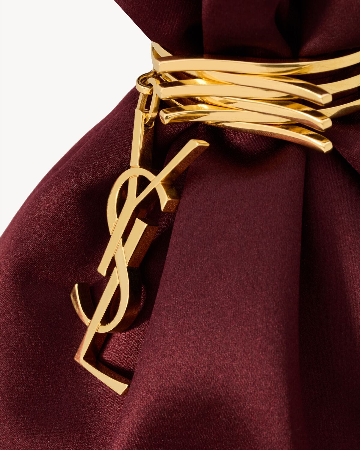 YSL Evening Pouch In Satin - Image 5